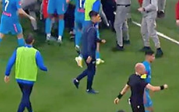 Массовая драка футболистов в России