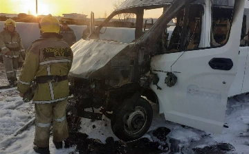 На Учтепе вспыхнула «Газель» — видео