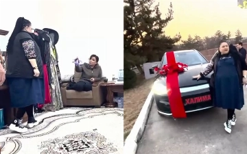 Юлдуз Усманова подарила Халиме Ибрагимовой мощный электрокар — видео
