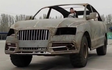 Китайцы собрали гигантскую реплику Audi Q7 из металлолома