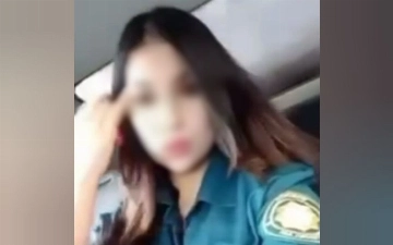 Школьница из Ташкента вела прямой эфир в форме сотрудника ОВД (видео)