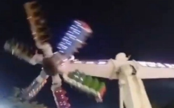 В сети появилось видео падения людей с аттракциона в парке Anhor Lokomotiv