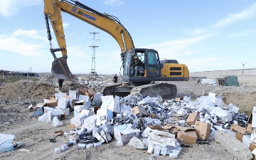 В Самарканде уничтожили контрабандные сигареты на 1,6 млрд сумов