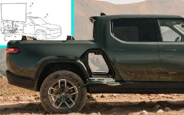 Пикап Rivian R1T может стать портативным кинотеатром