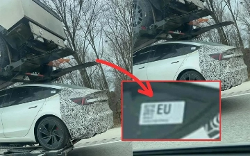В сети появились живые фото новейшей Tesla Model 3 в версии Ludicrous