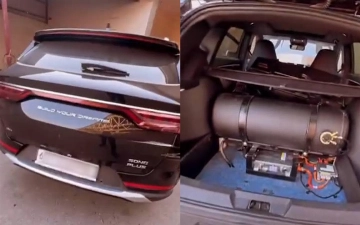 Узбекистанец установил газовый баллон в BYD Song Plus