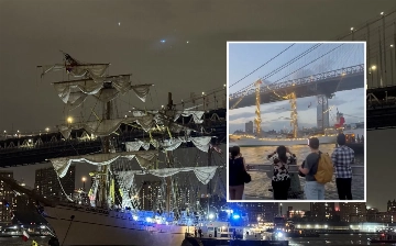 В Нью-Йорке корабль врезался в Бруклинский мост, двое погибли