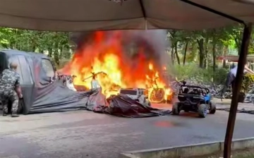 В центре Ташкента загорелись электросамокаты и велосипеды