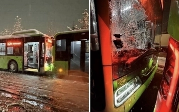 В Ташкенте водитель погиб, оказавшись зажатым между двумя автобусами