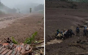 Из-за схода оползня в Индонезии погибли не менее семи человек, более 80 пропали без вести