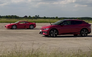 Сможет ли электрокар от Kia победить Ferrari в гонке — видео