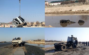 В Бухарской области грузовик угодил в водоем