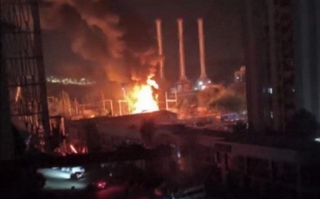 В Ташкенте произошел крупный пожар на подстанции
