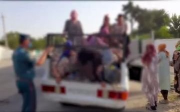 В Сурхандарьинской области приняли меры по отношению к водителю, у которого в «Волге» находился 21 человек - видео