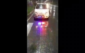 Инспектор профилактики из Шахрисабза незаконно установил световое устройство на своём автомобиле - видео