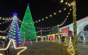 Главная елка страны засияла в Ташкенте