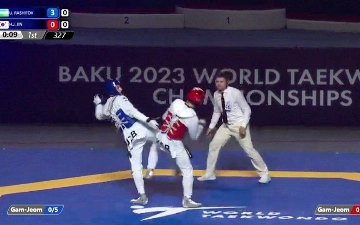 Тхэквондист Улугбек Рашитов завоевал «бронзу» на ЧМ в Баку