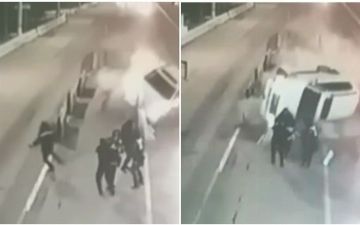 В Ташкенте джип чуть не задавил инспектора ДПС