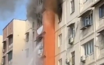В Ташкенте произошел пожар в многоэтажке