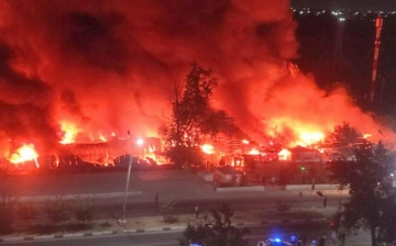 Возбуждено уголовное дело по факту пожара на рынке «Уч Кахрамон»