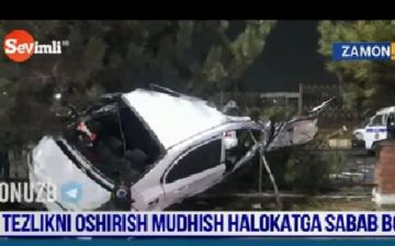 В Намангане 20-летний парень влетел на скорости в рекламный щит: пассажиры с водителем скончались на месте 