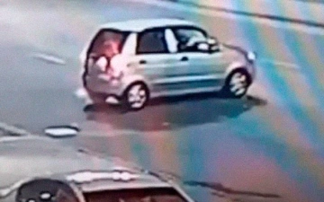 Matiz круто выехал на «встречку»