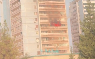 В Ташкенте произошел пожар в «московской высотке» на Дархане