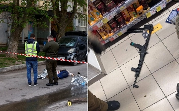В Киеве мужчина открыл стрельбу по прохожим и захватил заложников в супермаркете