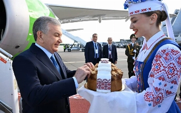 Как Шавката Мирзиёева встретили в Минске