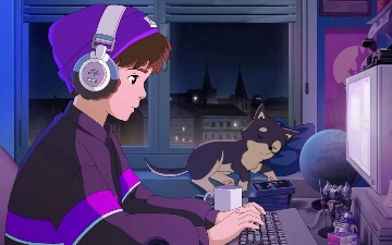 На YouTube-канале Lofi Girl появился второй персонаж — это сосед девушки