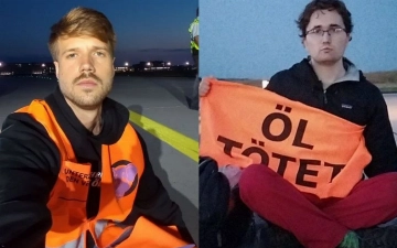 Экоактивисты парализовали работу аэропорта Франкфурта, приклеив себя к взлетной полосе