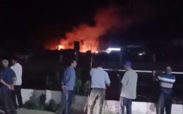 В Бухаре произошел крупный пожар на газозаправочной станции