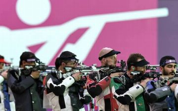 Казахский спортсмен Юрий Юрков набрал 1172 очка из 1200 возможных в стрельбе из винтовки 