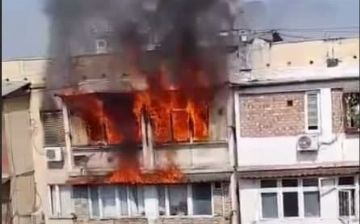 В ташкентском многоэтажном жилом доме произошел пожар