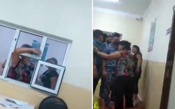 В Фергане женщины утроили скандал в больнице и выбили окно приемной
