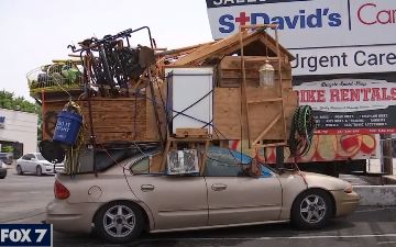 Посмотрите на самый дешевый и дикий дом на колесах