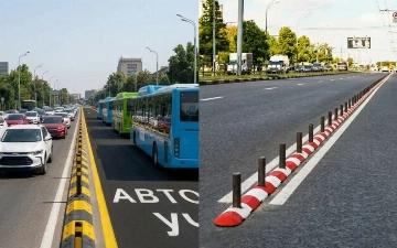 В Ташкенте автобусные полосы хотят отделить специальными ограждениями