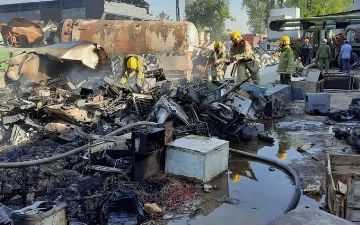 На столичном заводе произошел пожар