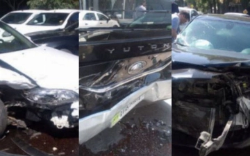 В Ташкенте водитель Lacetti спровоцировал ДТП с Malibu и электробусом Yutong, есть пострадавший (видео)