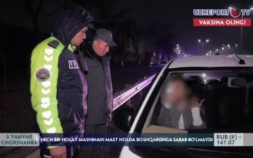 Пьяная водительница в Ташкенте попыталась обдурить сотрудников ДПС, пересев на пассажирское место — видео