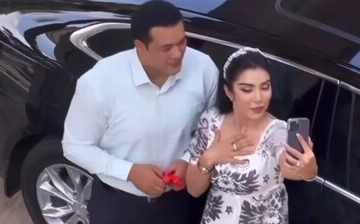 Улугбек Кадыров подарил Ситоре Фармоновой Malibu 2 на съемках сериала