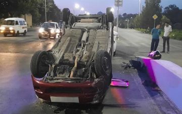 В Ташкенте «Нексия» перевернула «Матиз». Один человек в больнице