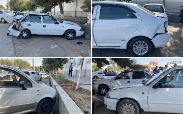 В Самарканде 17-летний парень устроил ДТП с участием 4 легковых машин