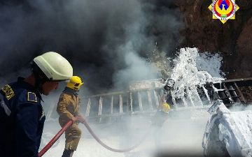 На перевале «Камчик» загорелся бензовоз: два человека погибли