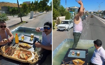 Под Ташкентом арестовали мужчин, устроивших водную вечеринку с пивом и шашлыком в багажнике авто