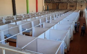 В Чиланзарском районе спортзал колледжа олимпийского резерва переоборудовали в госпиталь