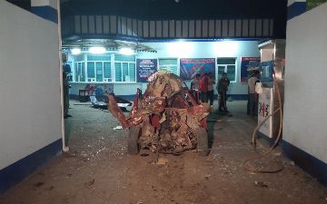 На одной из заправок Ферганы взорвался газовый баллон автомобиля ВАЗ-2101