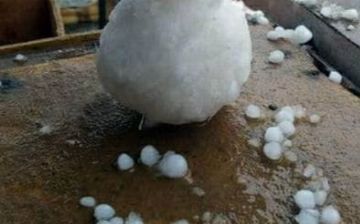 В Зааминских горах, где два дня назад был лесной пожар, выпал крупный град 