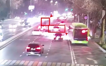 Появились новые видео наезда подростка на BMW M4 на инспектора ДПС в Ташкенте