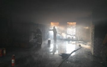 Загорелось одно из строящихся зданий Tashkent city<br>